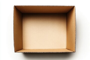Fototapeta premium Open cardboard box Isolated on a white background