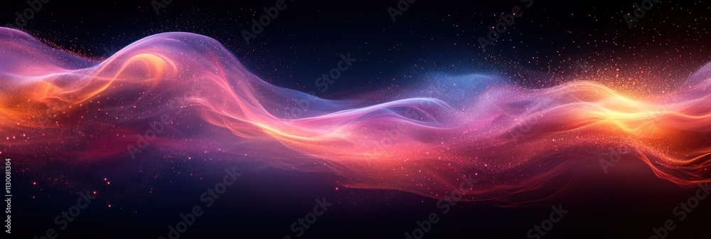 Poster abstract vibrant pink purple light wave gradient background design for modern graphics
