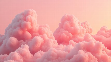 Pink Cotton Candy Cloudscape