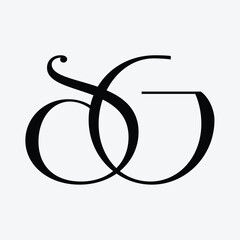 Sg initial letter symbol design