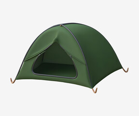 Camping Tent 3D Illustration icon design