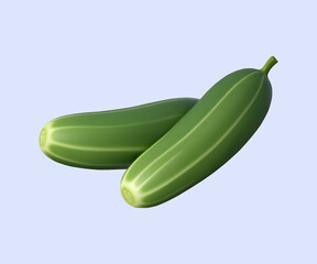 Cucumber Vegetable 3D Illustration icon design