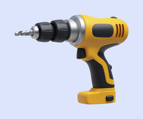 Drill 3D Illustration icon design