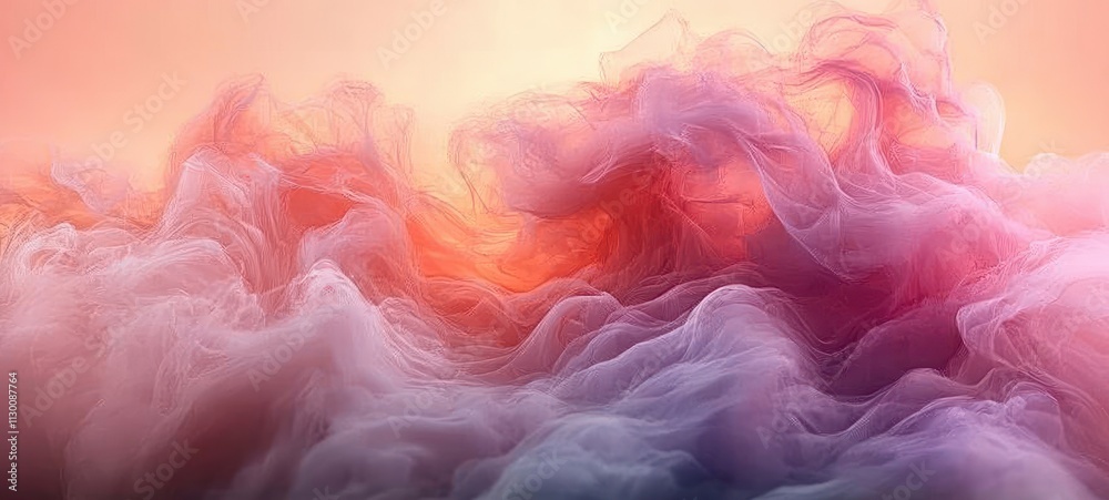 Aufkleber abstract warm pink soft focus art with ethereal light effect and minimalist composition