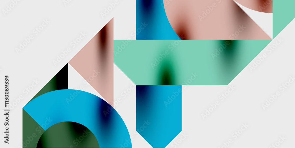 Poster vibrant abstract background circles with smooth gradients, creating a dynamic and modern design. ide