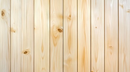 Fototapeta premium Modern Wooden Panel Wall Featuring Vertical Beige Pine Slats for Interior and Exterior Design. Generative AI