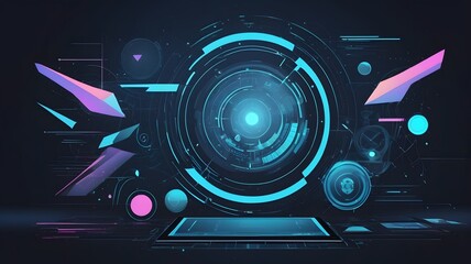Obraz premium futuristic sci-fi technology background