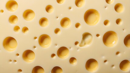 Highly detailed, macro close-up photograph of a rich, creamy cheese texture in extremely high resolution