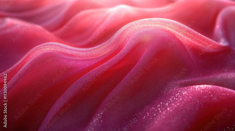 Poster vibrant red silk texture abstract background with soft lighting and flowing fabric for elegant desig