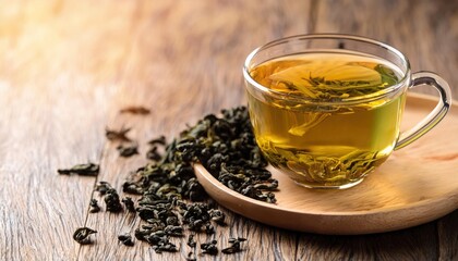 Fototapeta premium Cup of the Indian green tea 