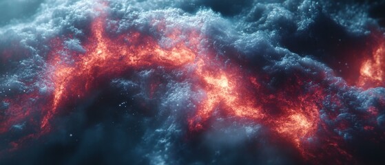 Fototapeta premium Space Nebula, Cosmic Exploration, Galactic Fire, Astronomy Images, Interstellar Landscape, Astronomy Image