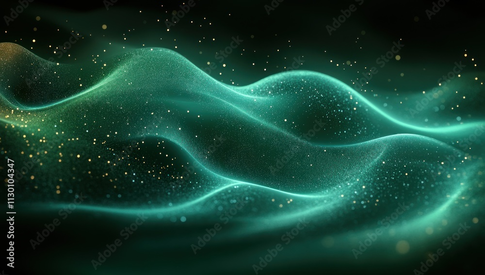 Aufkleber gradient background abstract design emerald green to black soft focus textured light and dark noise 