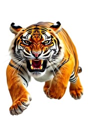 Obraz premium Powerful Tiger Roar in 3D Render. AI Generated