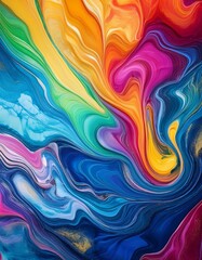 Obraz premium abstract colorful background with waves