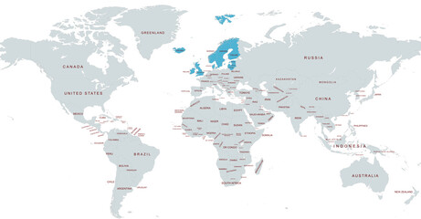 Highlighted Map Displaying northern europe   Countries and Global Context © habib billah