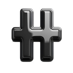 Obraz premium Modern Black Hashtag Icon for Social Media Engagement and Branding