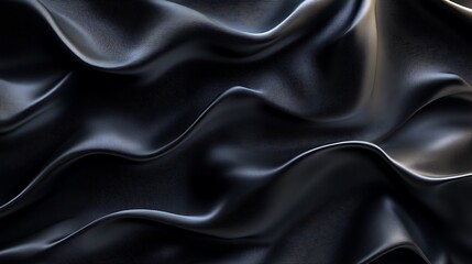 Obraz premium Smooth elegant black silk or satin texture can use as background