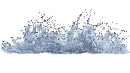 Dynamic Ocean Water Splashing Against a Clear Blue Surface