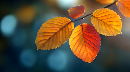 Obraz premium Autumn Leaves: Nature's Golden Hues, Vibrant Colors, and Seasonal Beauty in Fall