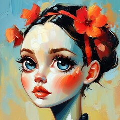 Surreal Fine Art Portrait with Emphasized Eyes