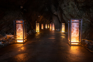 Enoshima Iwaya Cave place in the west end of Enoshima Island in Fujisawa, Kanagawa, Japan