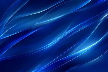 Naklejka premium Abstract blue background with smooth lines, futuristic wavy vector illustration