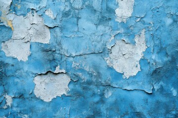Obraz premium Weathered Blue Wall Texture with Peeling Paint