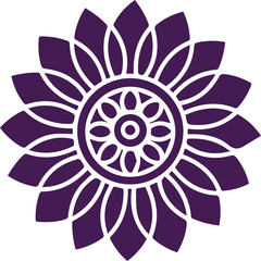 Beautiful flower art and mandala vector design