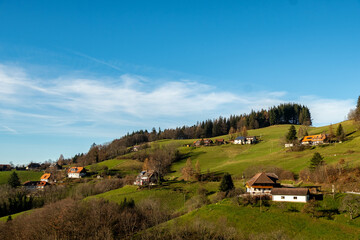 Obraz premium Buildings of St. Ulrich near Bollschweil in southern Black Forest