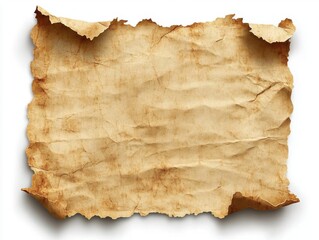 Fototapeta premium Aged and Torn Parchment Paper Texture: A Vintage Background for Your Designs