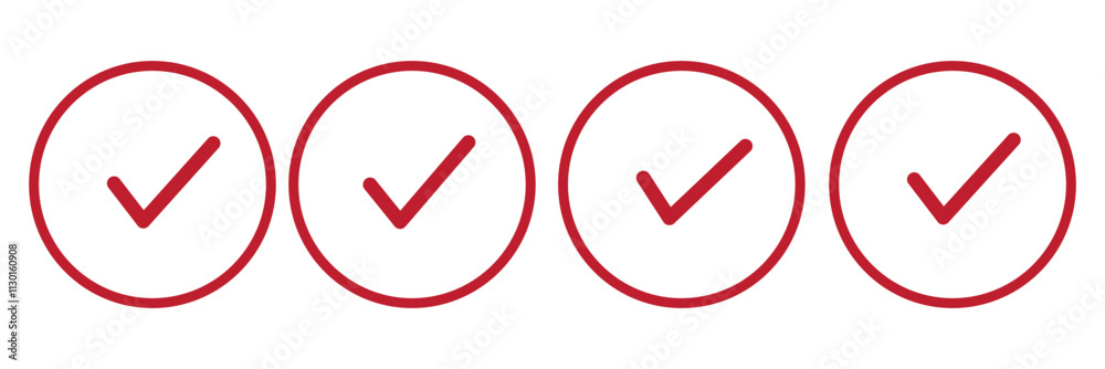 Wall mural checkbox icon. thin, light regular and bold style design isolated on white background