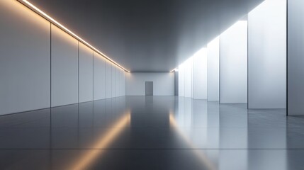 Fototapeta premium Modern Minimalist Architectural Interior: A Serene Space