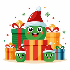 Fototapeta premium christmas tree with gifts