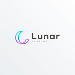 Lunar Modern Logo Vector