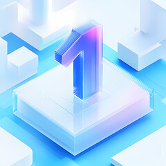 Fototapeta premium Creative countdown numbers