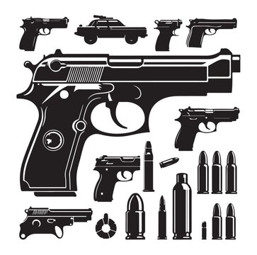 Gun Silhouette vector illustration