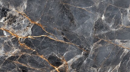 Black marble texture featuring elegant gold veins creating a luxurious and sophisticated surface ideal for interior design and architecture.
