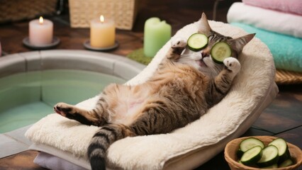 Spa Day Cat