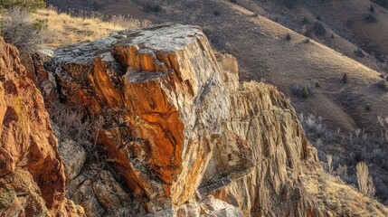 Canyon Landscape with Red Rock Formations and Desert Terrain at Sunset Natural Beauty Geological Marvels Outdoor Adventure Photography