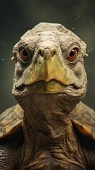 close shot of tortoise head background, wallpaper for mobile, 9:16 ratio. Generative ai.