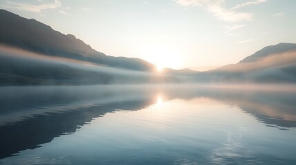 Obraz premium mist over the lake