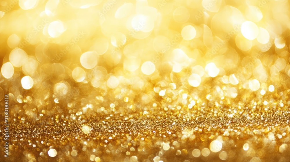 Poster golden bokeh texture background with shimmering particles creating an elegant and festive ambiance f