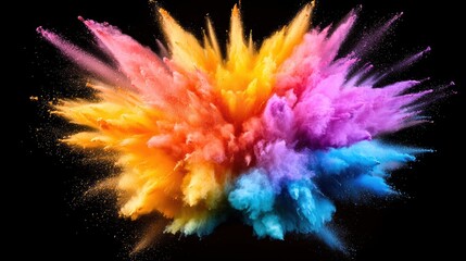 Fototapeta premium Vibrant Color Powder Explosion Abstract Art Background