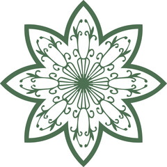 Beautiful flower art and mandala vector design