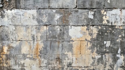 Fototapeta premium Old vintage dirty brick wall texture with peeling paint and weathered surfaces for artistic backgrounds and design applications