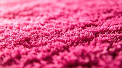 Close up of a vibrant pink rug highlighting its soft texture and rich color perfect for interior design and home decor concepts