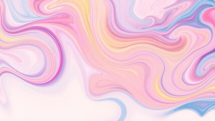 Obraz premium Vibrant swirls of pastel colors blending together on a neutral background, design, abstract, calming