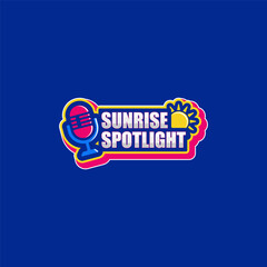 Sunrise Spotlight Logo Vector