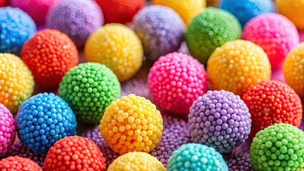 Fototapeta premium Close-up view of colorful corozo candy, Colombian, candy, corozo, traditional, sweets, snack, colorful, delicious, tropical