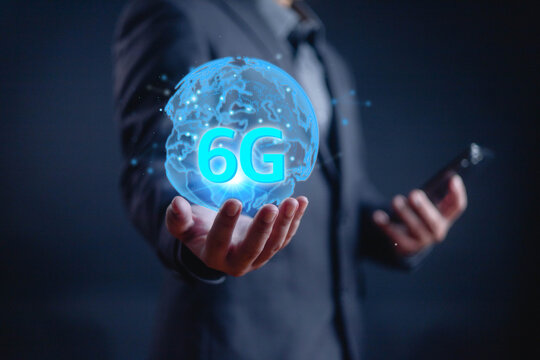 6G network internet and technology digital, Businessman use 6G Develops networking, network wireless systems modern, Internet network communication connection.